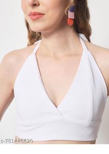 Chic White Halter Neck Crop Top