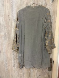 Elegant Grey Embroidered Kurta