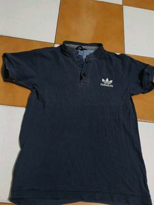 Adidas Men's Navy Blue T-Shirt