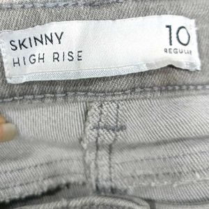 NEXT Grey Wash High rise Skinny Jeans