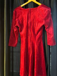 Red Velvet Mini Dress