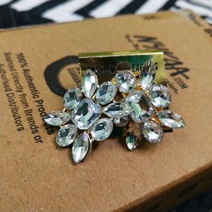 white stone earings