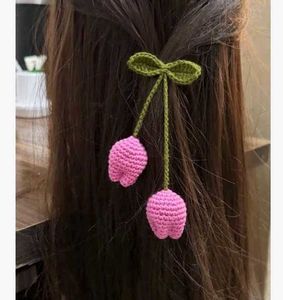 Crochet Tulip Hair Clip