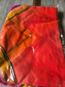 Vibrant Printed Georgette Saree