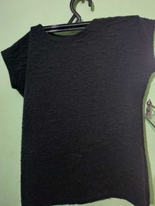 Chic Textured Black Top