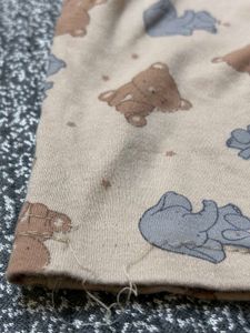 Cute Bear Print Baby Pajama Set