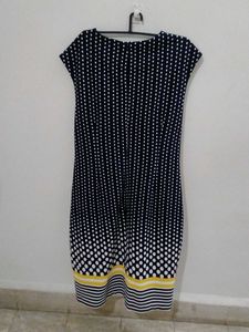 Chic Navy Polka Dot Dress