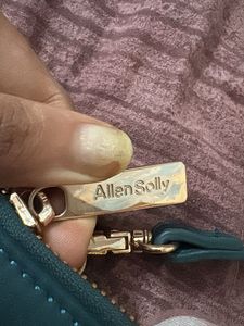 Allen Solly Green Crossbody Bag with Deer Emblem