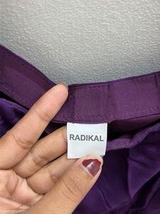 Purple Square Neck Tiered Dress