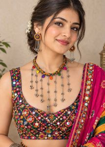 Boho Multicolor Thread &amp; Shell Necklace Set