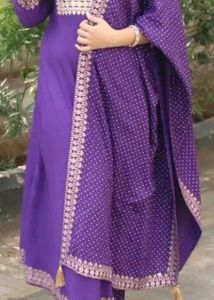 Elegant Purple Kurta Set with Dupatta