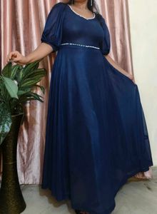 Elegant Navy Blue Gown