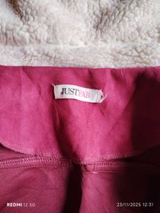 Burgundy Suede Jacket (free🎁sling bag🐰)