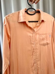 Peach Button-Up Shirt