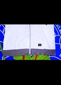 White Zip-Up Hoodie