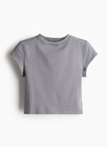 Grey Cropped T-Shirt