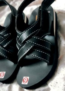 Black toe Open Velcro Closure Unisex Sandals