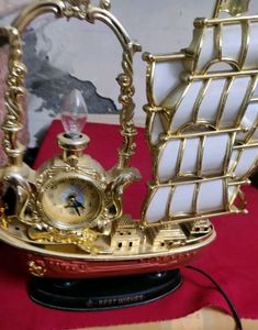 Vintage Ship Lamp Showpiece