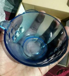 Unused Blue Colour Glass 4 Bowls Set