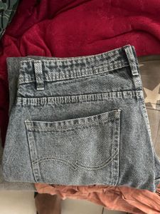 Washed Grey Denim Jeans