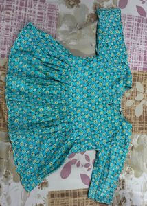 Beautiful Teal Kurta Set with Print