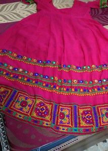 Vibrant Pink Embroidered Kurta Set