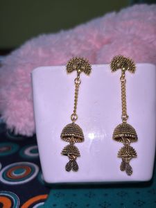 Peacock oxidised, Jhumka