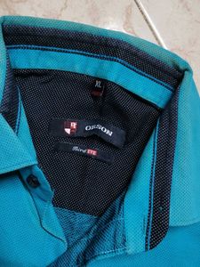 XL Men's Teal Long Sleeve Shirt