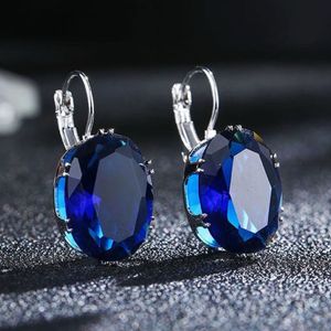 Stunning Blue Gemstone Drop Earrings