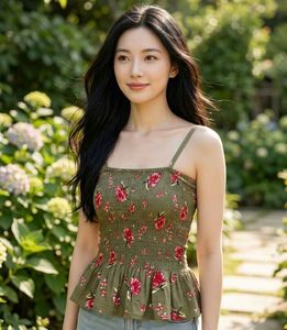 Floral Smocked Peplum Top
