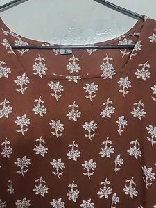 Corset Back Floral Print Kurta