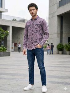 Men's Camouflage Print Casual Shirt