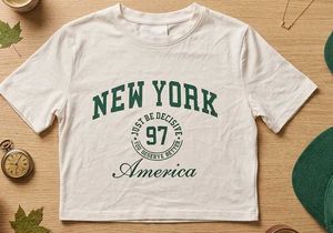 New York Graphic Crop T-Shirt🍋‍🟩