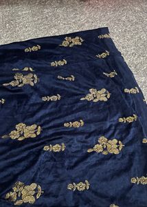 Elegant Navy Blue Embroidered Skirt