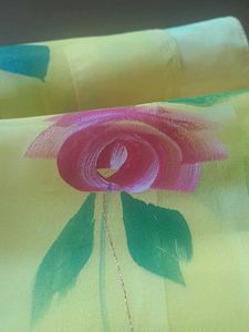 Yellow shaded Saree brush &amp; zari paint