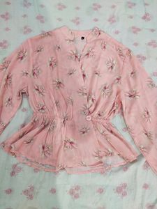 New Pink Floral Top
