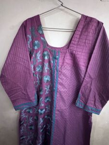 Beautiful Purple &amp; Teal Kurta Set