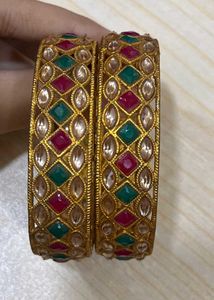 Elegant Stone Bangles - Set of 2