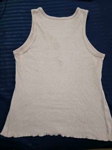 Ribbed Button-Up Tank Top