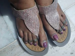 Sparkly Toe-Thong Sandals