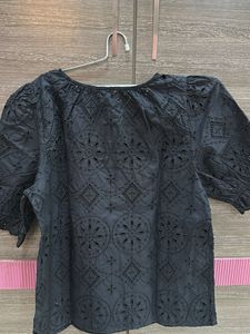 Eyelet Embroidered Top