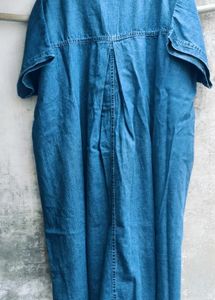 Oversized Denim Shirt Dress