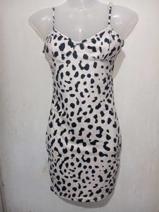 Dalmatian Print Mini Dress