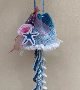Handmade Crochet Jellyfish Bag