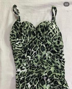 Leopard Print Ruched Mini Dress