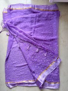 Unused Lukhnowi work Saree