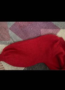 Maroon Puff Sleeve Sweater Dress