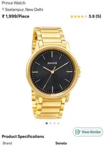 Sonata Gold Watch Working Condition