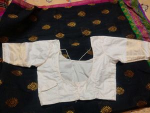 Elegant off White dola  Silk Saree