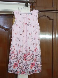 Pink Floral Sleeveless Dress